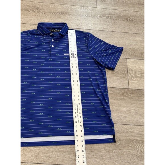 RLX Ralph Lauren Golf Polo Men XL Cars Auto Race Performance Stretch Shirt AOP - Picture 4 of 7
